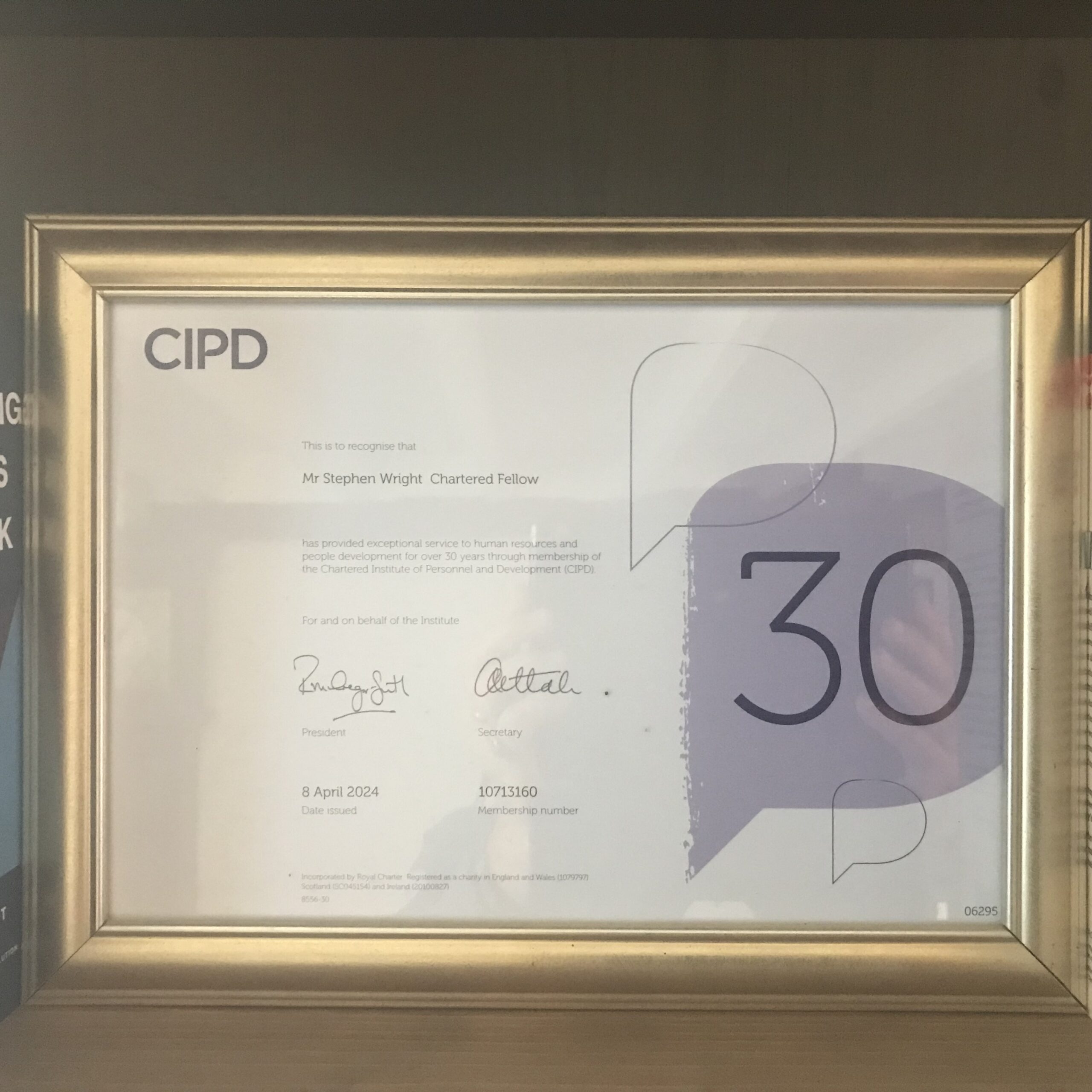 CIPD certificate
